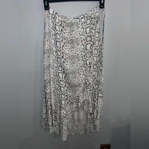 Snakeskin wrap skirt